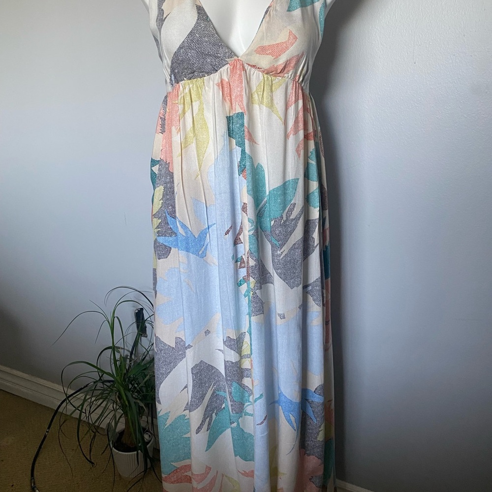O'Neill Pastel Blue and Coral Panel Dress